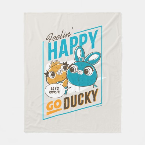 Toy Story 4  Feelin Happy Go Ducky Fleece Blanket