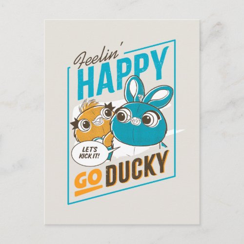 Toy Story 4  Feelin Happy Go Ducky Postcard