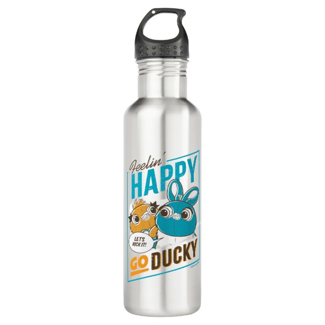 Toy Story 4 | Feelin' Happy Go Ducky Stainless Steel Water Bottle (Front)
