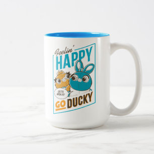Toy Story 4 Feelin' Happy Go Ducky Two-Tone Coffee Mug