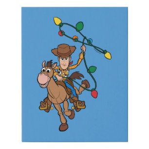 Toy Story 4   Forky & Candy Cane Faux Canvas Print