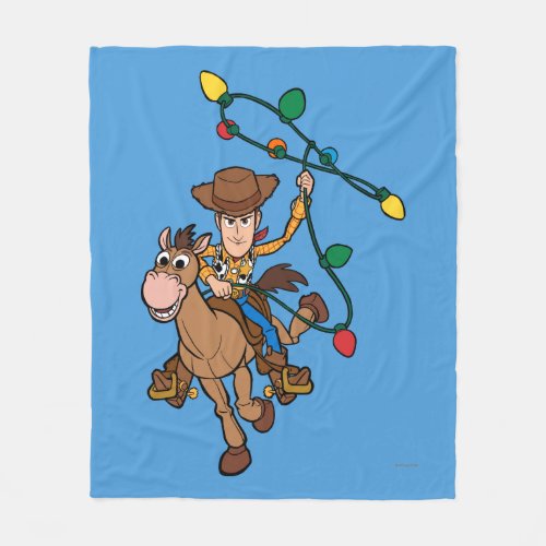 Toy Story 4  Forky  Candy Cane Fleece Blanket