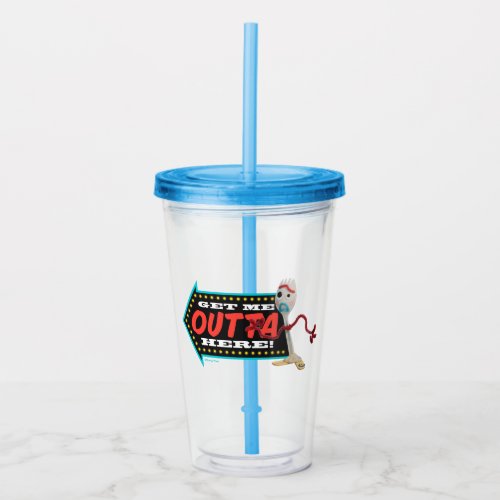 Toy Story 4  Forky Get Me Outta Here Acrylic Tumbler