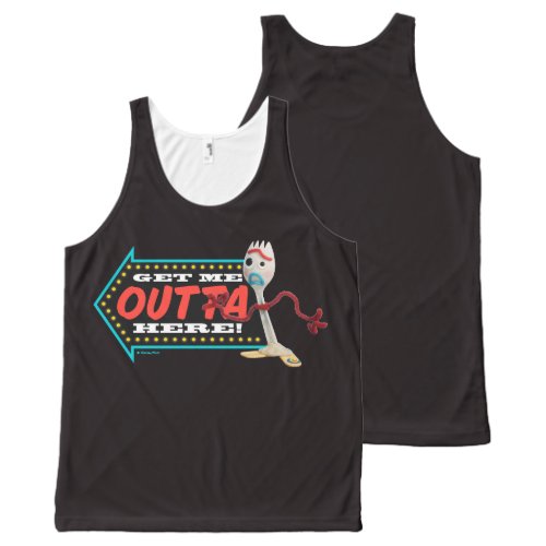 Toy Story 4  Forky Get Me Outta Here All_Over_Print Tank Top