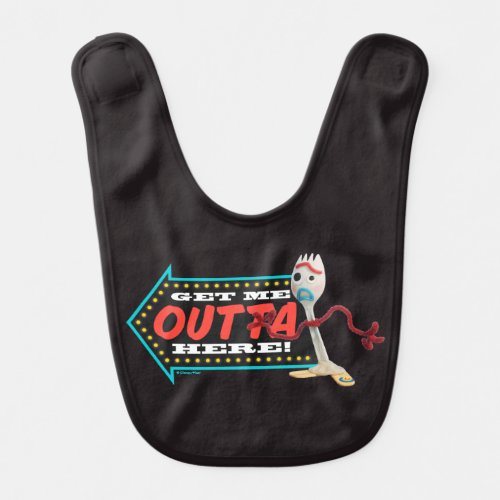 Toy Story 4  Forky Get Me Outta Here Baby Bib