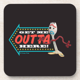 Toy Story 4   Forky "Get Me Outta Here" Beverage Coaster