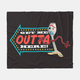 Toy Story 4 | Forky "Get Me Outta Here" Fleece Blanket