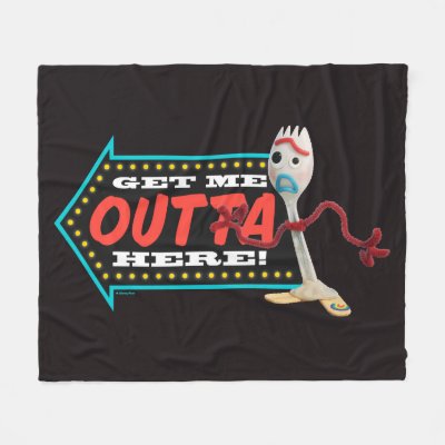 Toy Story 4 | Forky "Get Me Outta Here" Fleece Blanket