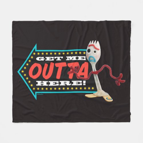 Toy Story 4  Forky Get Me Outta Here Fleece Blanket