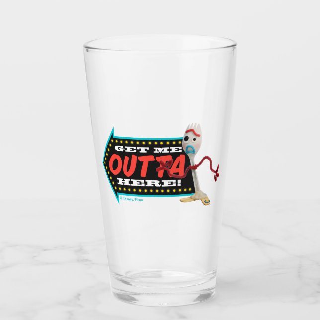Toy Story 4 | Forky "Get Me Outta Here" Glass (Front)