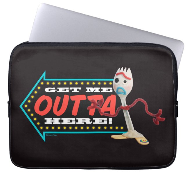 Toy Story 4 | Forky "Get Me Outta Here" Laptop Sleeve (Front)