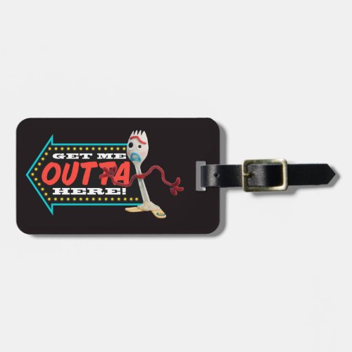 Toy Story 4  Forky Get Me Outta Here Luggage Tag
