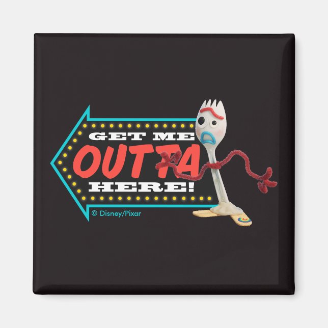 Toy Story 4 | Forky "Get Me Outta Here" Magnet (Front)