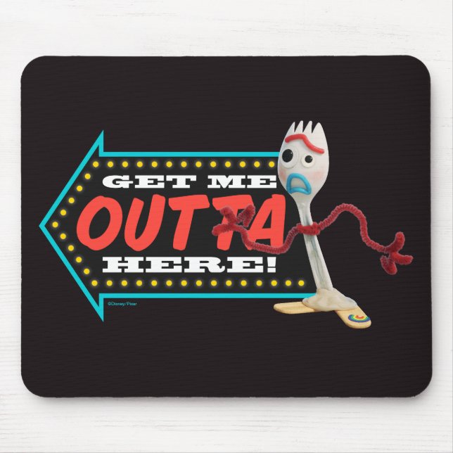 Toy Story 4 | Forky "Get Me Outta Here" Mouse Pad (Front)