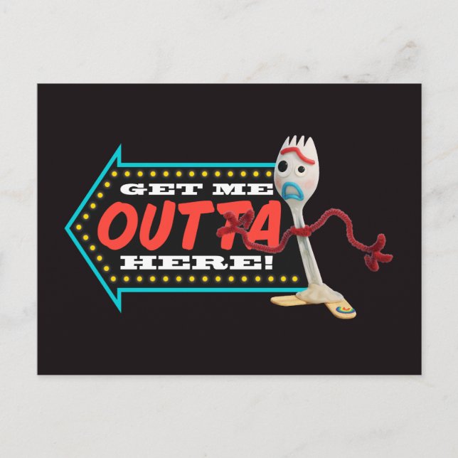 Toy Story 4 | Forky "Get Me Outta Here" Postcard (Front)