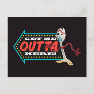 Toy Story 4 Forky "Get Me Outta Here" Postcard