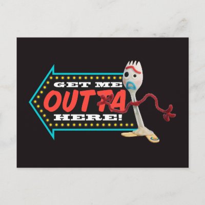Toy Story 4 | Forky "Get Me Outta Here" Postcard