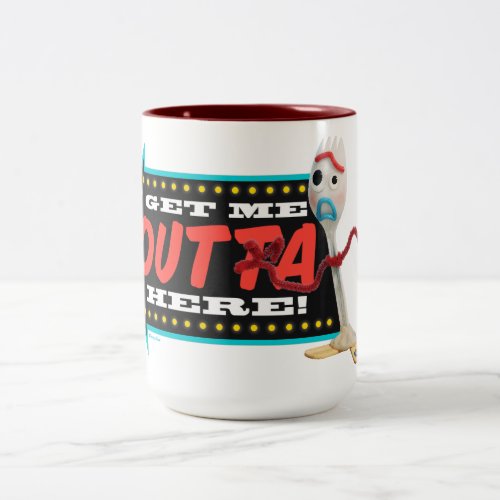 Toy Story 4  Forky Get Me Outta Here Two_Tone Coffee Mug