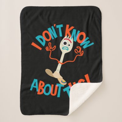 Toy Story 4 | Forky "I Don't Know About This!" Sherpa Blanket