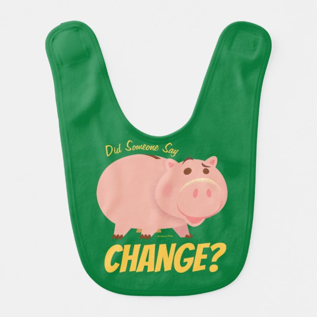 Toy Story 4 | Hamm Illustration Baby Bib (Front)