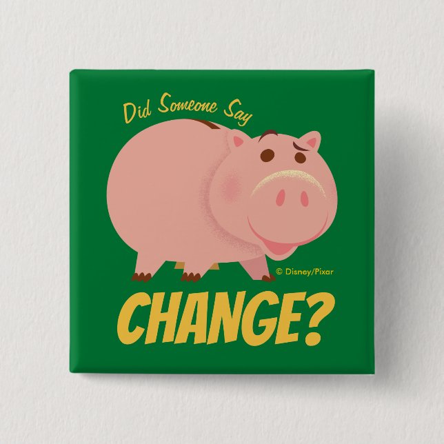 Toy Story 4 | Hamm Illustration Button (Front)