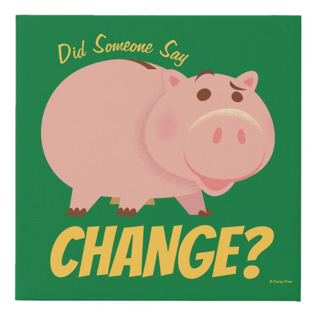 Toy Story 4 | Hamm Illustration Faux Canvas Print (Front)