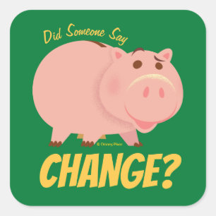 Toy Story 4   Hamm Illustration Square Sticker