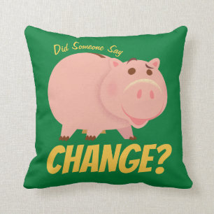 Toy Story 4   Hamm Illustration Throw Pillow