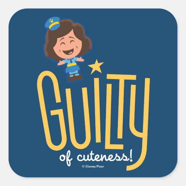 Toy Story 4 | McDimples "Guilty of Cuteness" Square Sticker (Front)