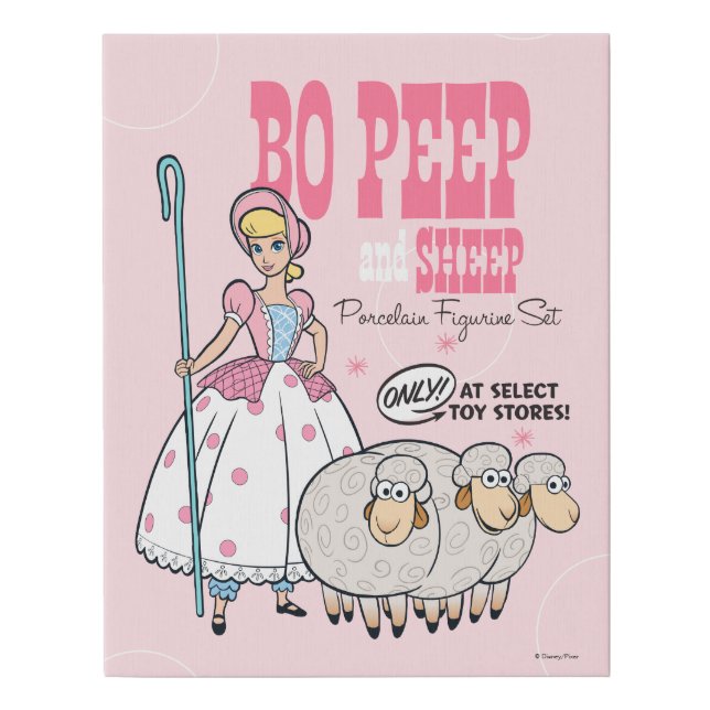 Toy Story 4 | Retro Bo Peep Figure Set Ad Faux Canvas Print (Front)