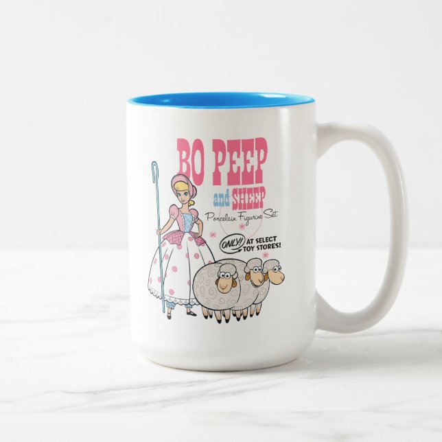 Toy Story 4 | Retro Bo Peep Figure Set Ad Two-Tone Coffee Mug (Right)