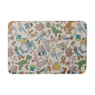 Toy Story 4 | Retro Character Toss Pattern Bath Mat