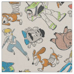 Toy Story 4 | Retro Character Toss Pattern Fabric