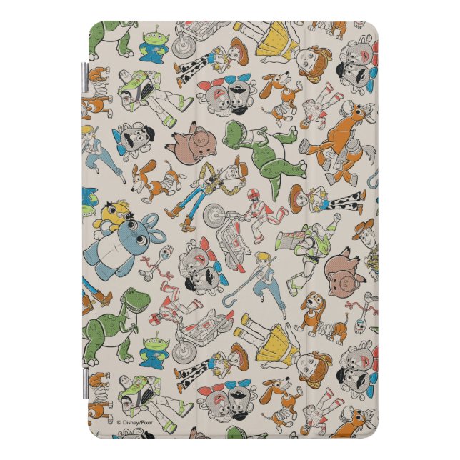 Toy Story 4 | Retro Character Toss Pattern iPad Pro Cover (Front)