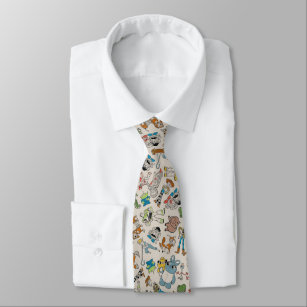 Toy Story 4   Retro Character Toss Pattern Neck Tie
