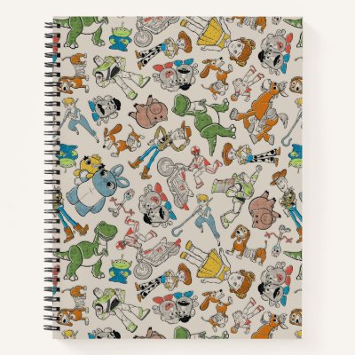 Toy Story 4 | Retro Character Toss Pattern Notebook