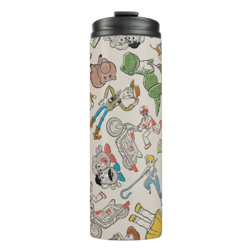 Toy Story 4  Retro Character Toss Pattern Thermal Tumbler