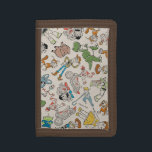Toy Story 4 | Retro Character Toss Pattern Trifold Wallet<br><div class="desc">This Disney/Pixar's "Toy Story 4" retro style pattern features illustrated character art of the toys with halftone texture and offset color printing. This pattern includes illustrated versions of Woody, Buzz Lightyear, Bo Peep, Forky, Jessie, Bunny & Ducky, Rex, Aliens, Duke Caboom, Gabby Gabby, Mr. & Mrs. Potato Head, Slinky Dog,...</div>