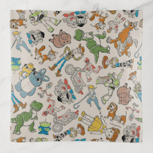 Toy Story 4   Retro Character Toss Pattern Trinket Tray