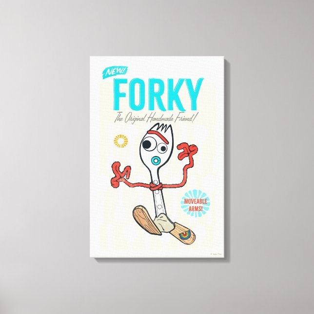 Toy Story 4 | Retro Forky Toy Ad Canvas Print (Front)