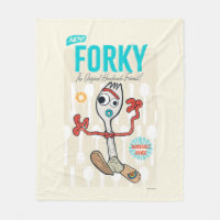 Toy Story 4 | Retro Forky Toy Ad Fleece Blanket