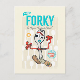 Toy Story 4 Retro Forky Toy Ad Postcard