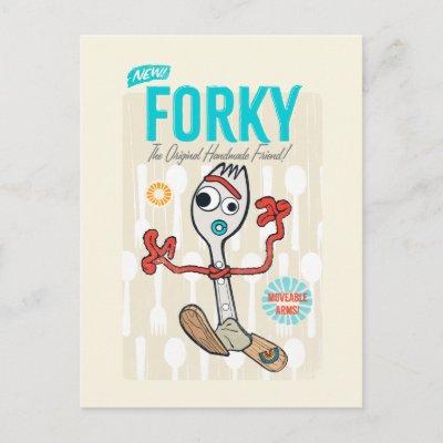 Toy Story 4 | Retro Forky Toy Ad Postcard