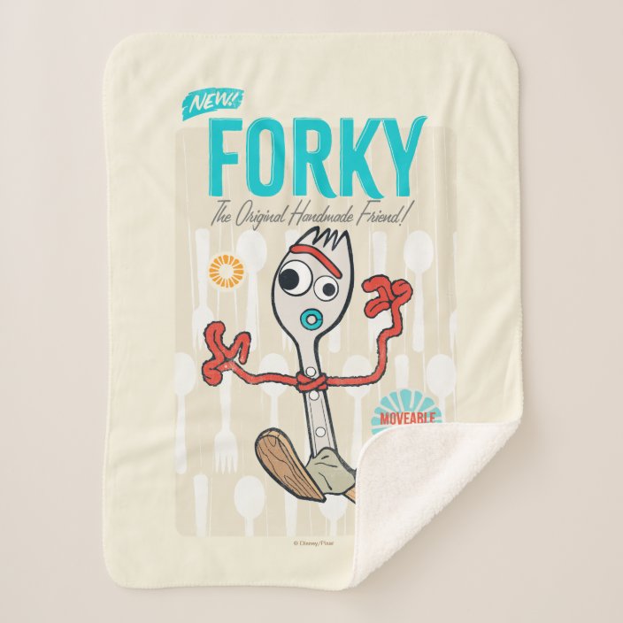 Toy Story 4 | Retro Forky Toy Ad Sherpa Blanket | Zazzle.com