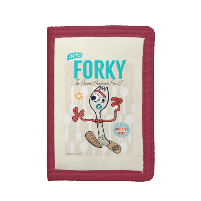 Toy Story 4 Retro Forky Toy Ad Trifold Wallet Zazzle Com