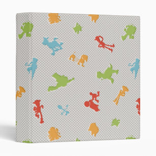 Toy Story 4   Retro Toy Shape Toss Pattern 3 Ring Binder
