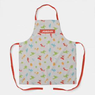Toy Story 4   Retro Toy Shape Toss Pattern Apron