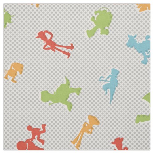 Toy Story 4  Retro Toy Shape Toss Pattern Fabric