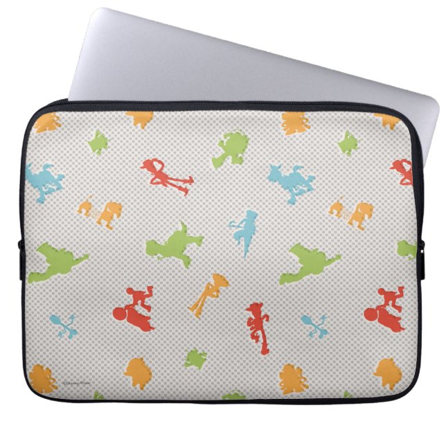 Toy Story 4 | Retro Toy Shape Toss Pattern Laptop Sleeve (Front)