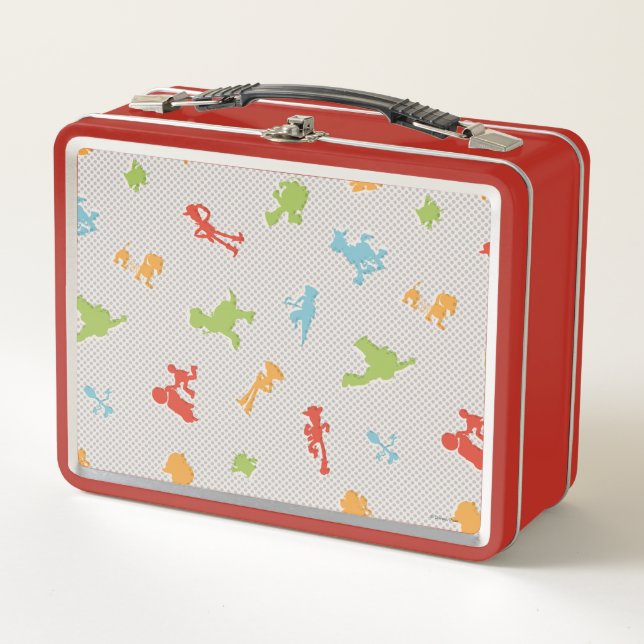 Toy Story 4 | Retro Toy Shape Toss Pattern Metal Lunch Box (Front)
